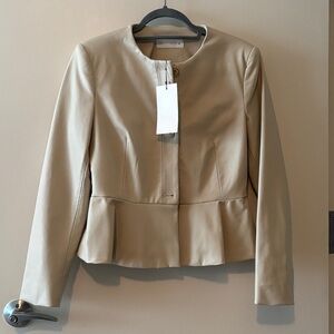 Zara Cream Peplum Blazer